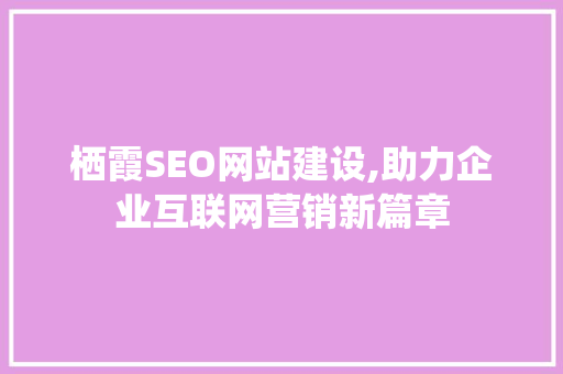 栖霞SEO网站建设,助力企业互联网营销新篇章