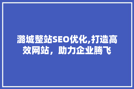 潞城整站SEO优化,打造高效网站，助力企业腾飞