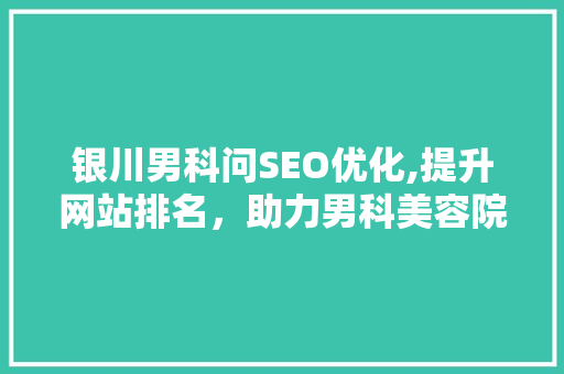 银川男科问SEO优化,提升网站排名，助力男科美容院品牌建设