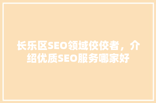 长乐区SEO领域佼佼者，介绍优质SEO服务哪家好