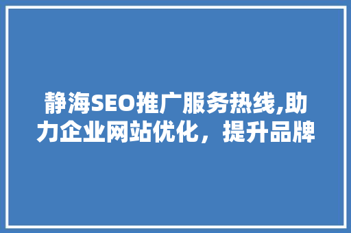 静海SEO推广服务热线,助力企业网站优化，提升品牌知名度