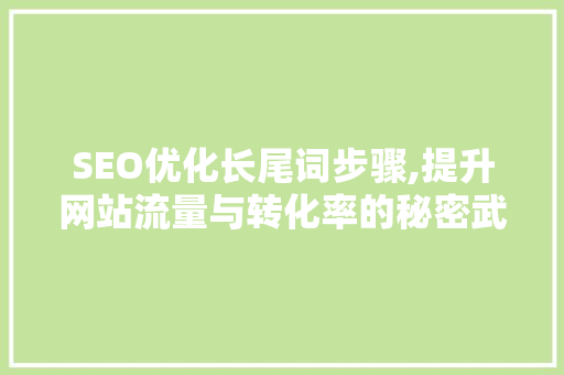 SEO优化长尾词步骤,提升网站流量与转化率的秘密武器