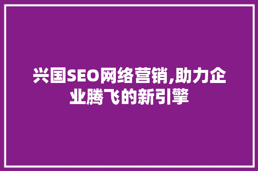 兴国SEO网络营销,助力企业腾飞的新引擎